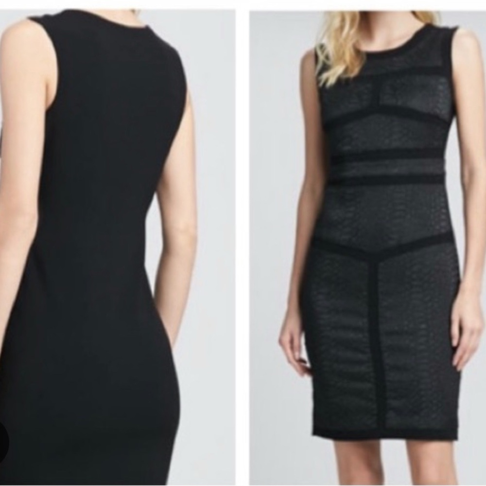 Diane Von Furstenberg Black Sheath Midi Dress